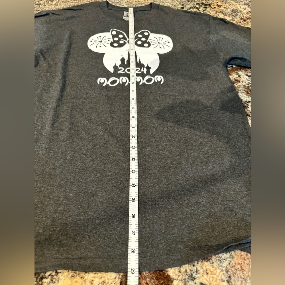 Women’s dark grey large tee shirt Minnie Mouse 2024 mom-mom worn once smoke free